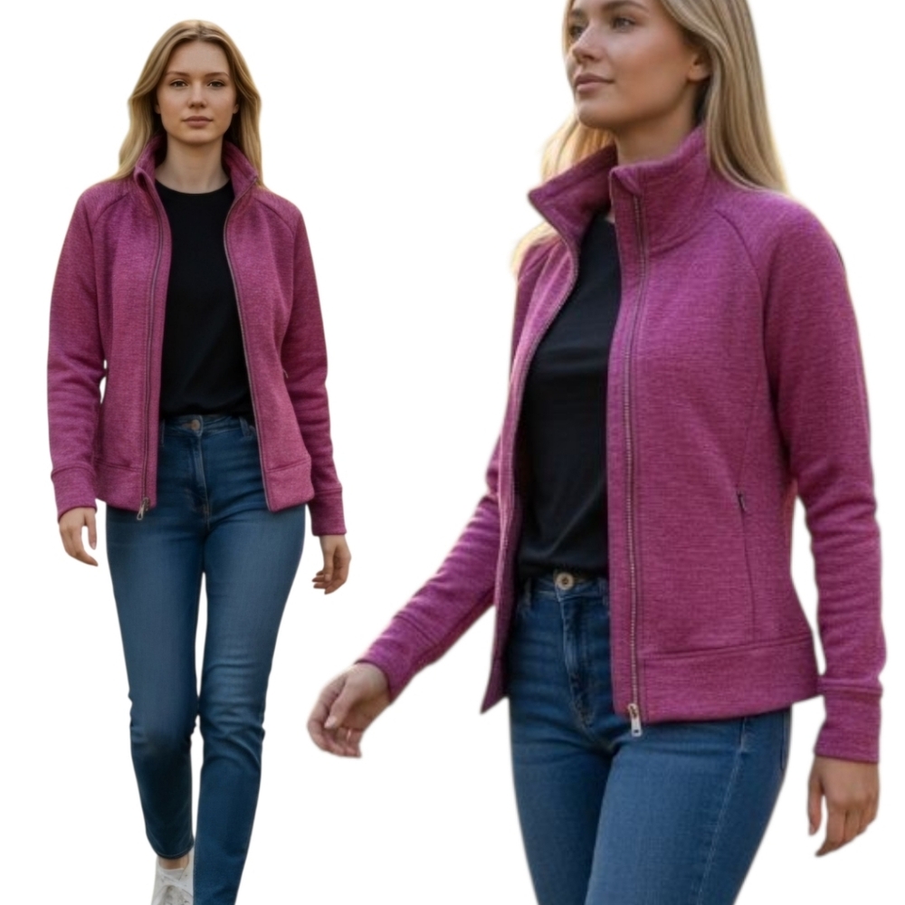 Calvin Klein Womens Performance FleeceHigh Neck Full Zip Sm P2P19 L23